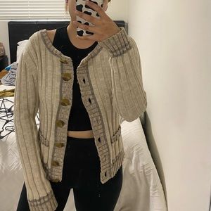 Free People Cable knit cardigan, womens medium